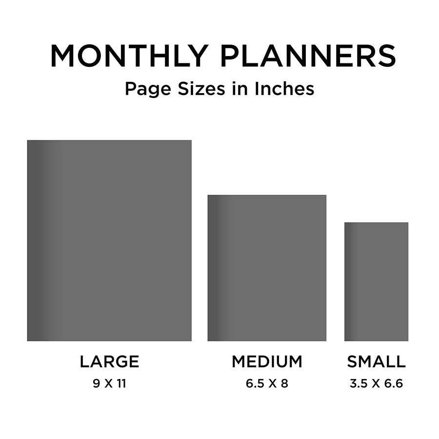 2026 Washed Oak Large Monthly Planner