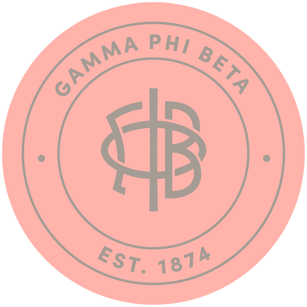 Gamma Phi Beta Sorority Car Decal Sticker- Full Color Circle Logo