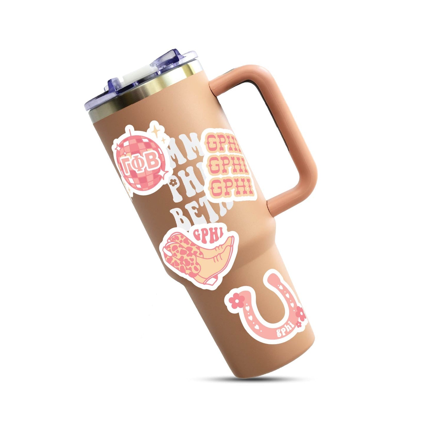 Gamma Phi Beta Sticker Sheet - Western Disco Design