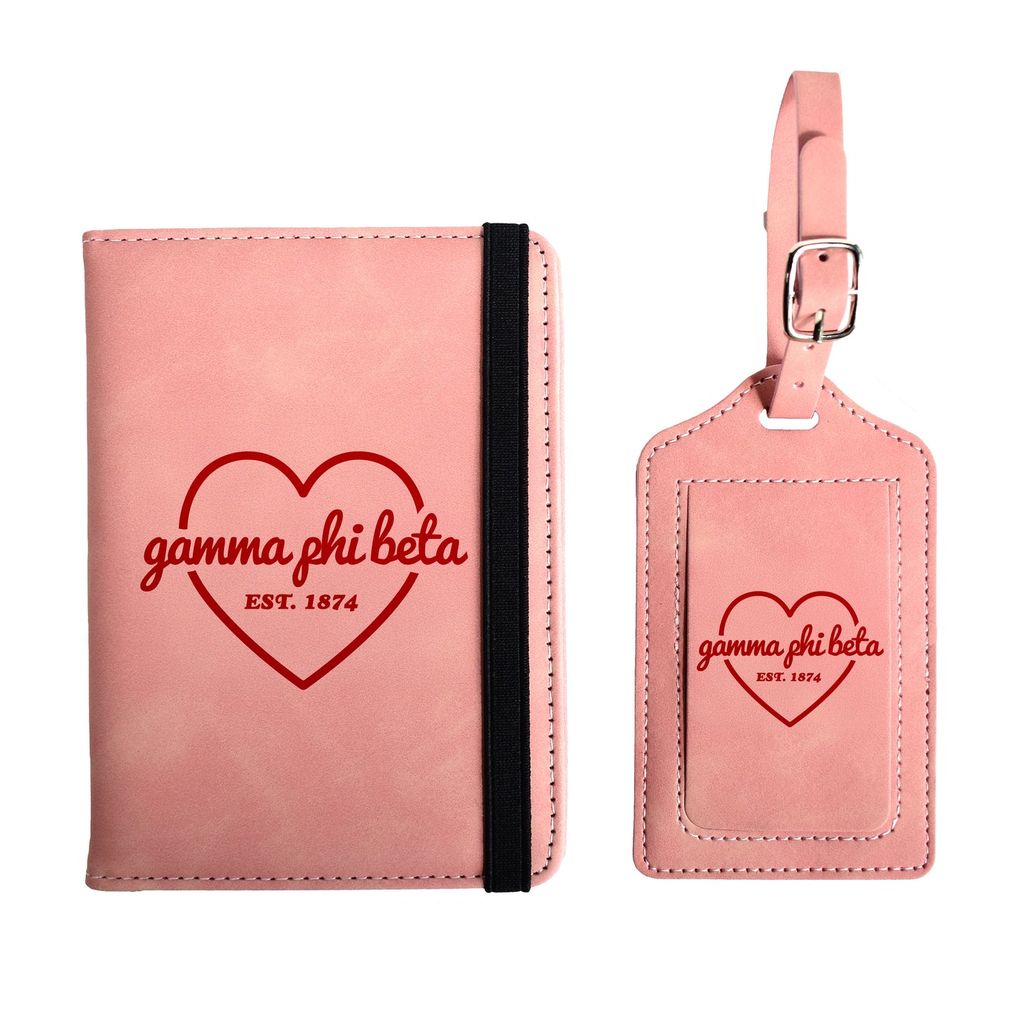 Gamma Phi Beta Passport Holder & Luggage Tag Travel Gift Set