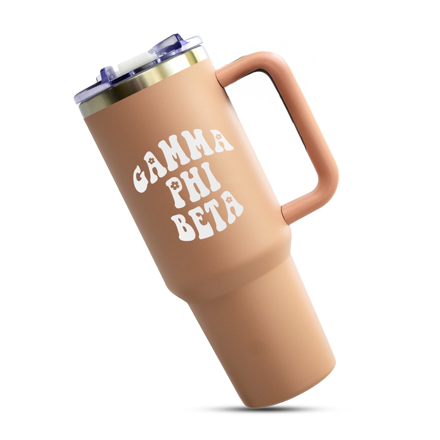 Gamma Phi Beta Tumbler - 40oz Stainless Steel with Handle