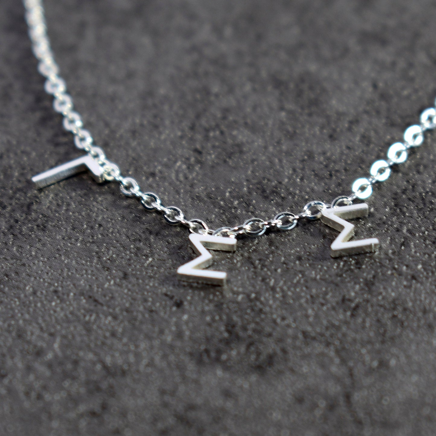 Gamma Sigma Sigma Silver Greek Letters Necklace