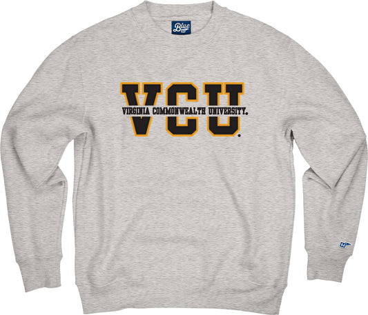 VCU Heather Split Crew Sweatshirt - Virginia Book Company