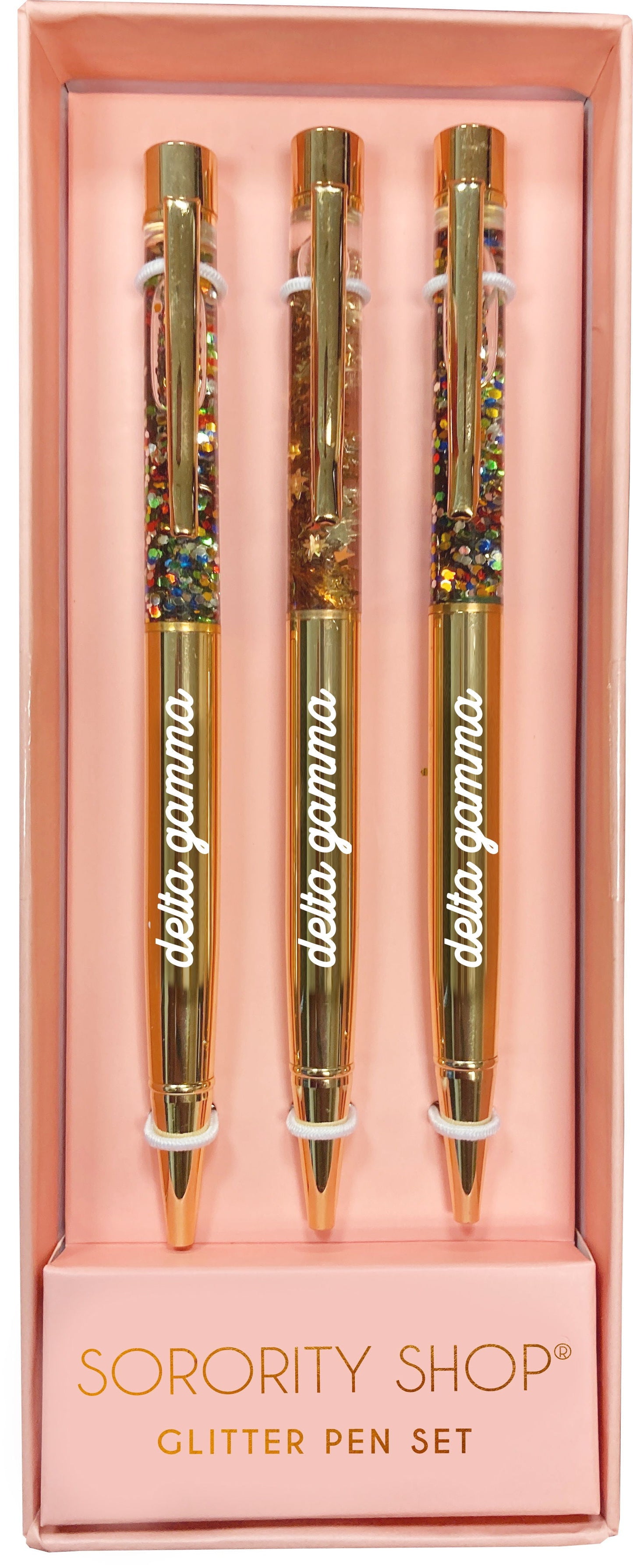 Delta Gamma Glitter Pens (Set of 3)