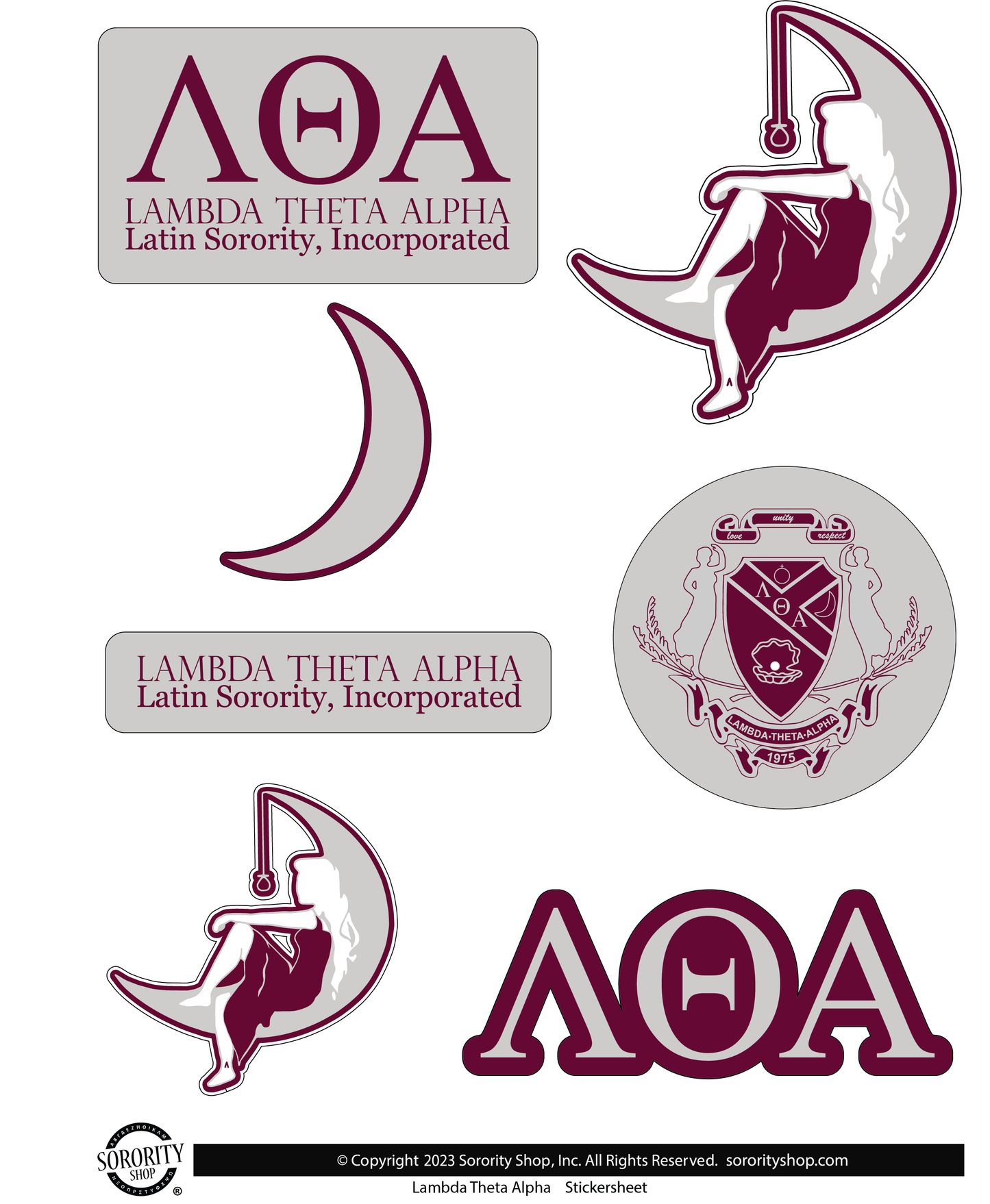 Lambda Theta Alpha Sorority Sticker Sheet- Brand Focus