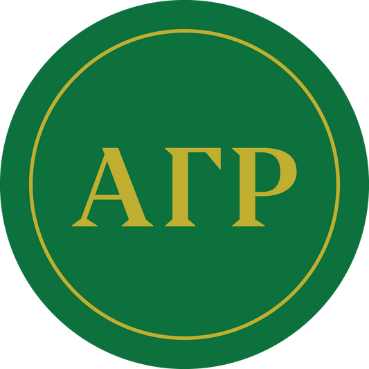 Alpha Gamma Rho Fraternity Car Decal Sticker- Full Color Circle Logo