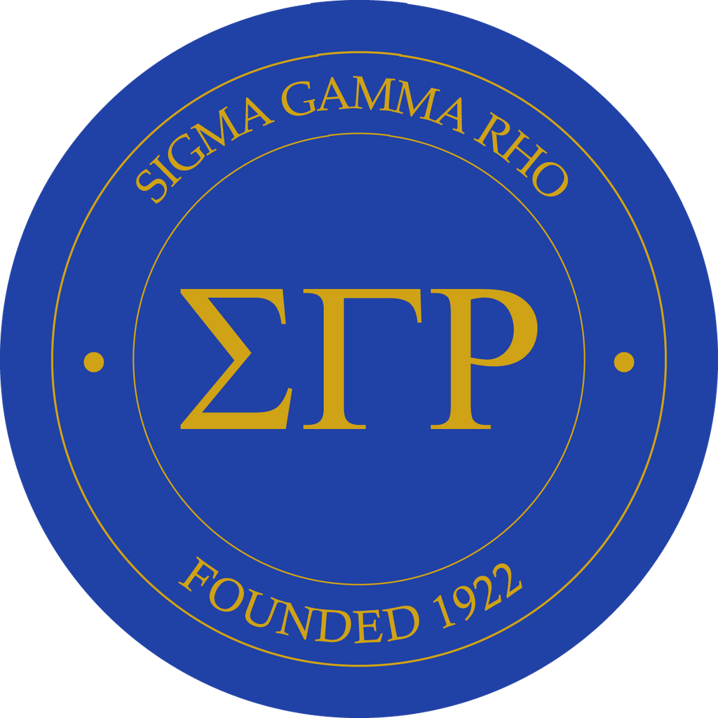 Sigma Gamma Rho Sorority Car Decal Sticker- Full Color Circle Logo