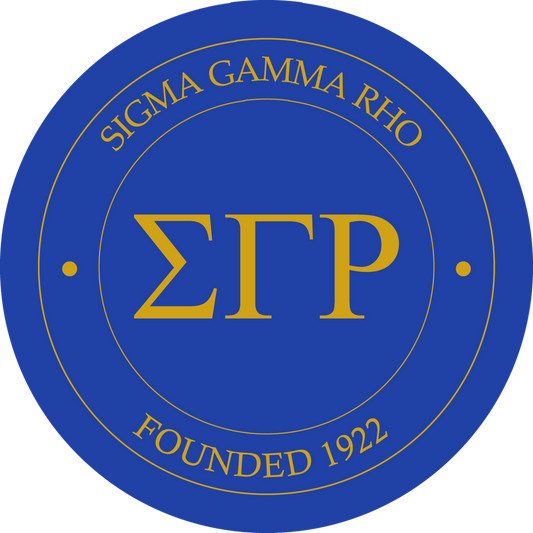 Sigma Gamma Rho Sorority Car Decal Sticker- Full Color Circle Logo