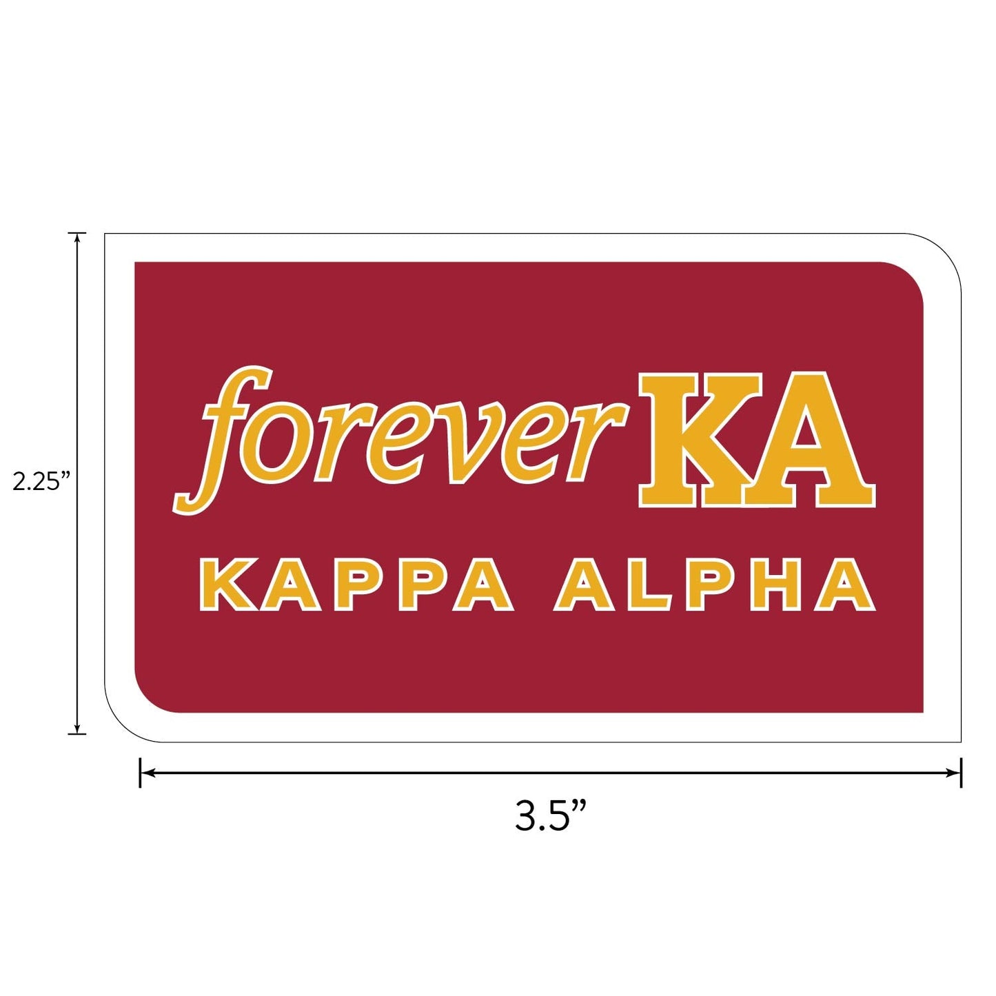 Kappa Alpha Fraternity Brand Focus Sticker Sheet