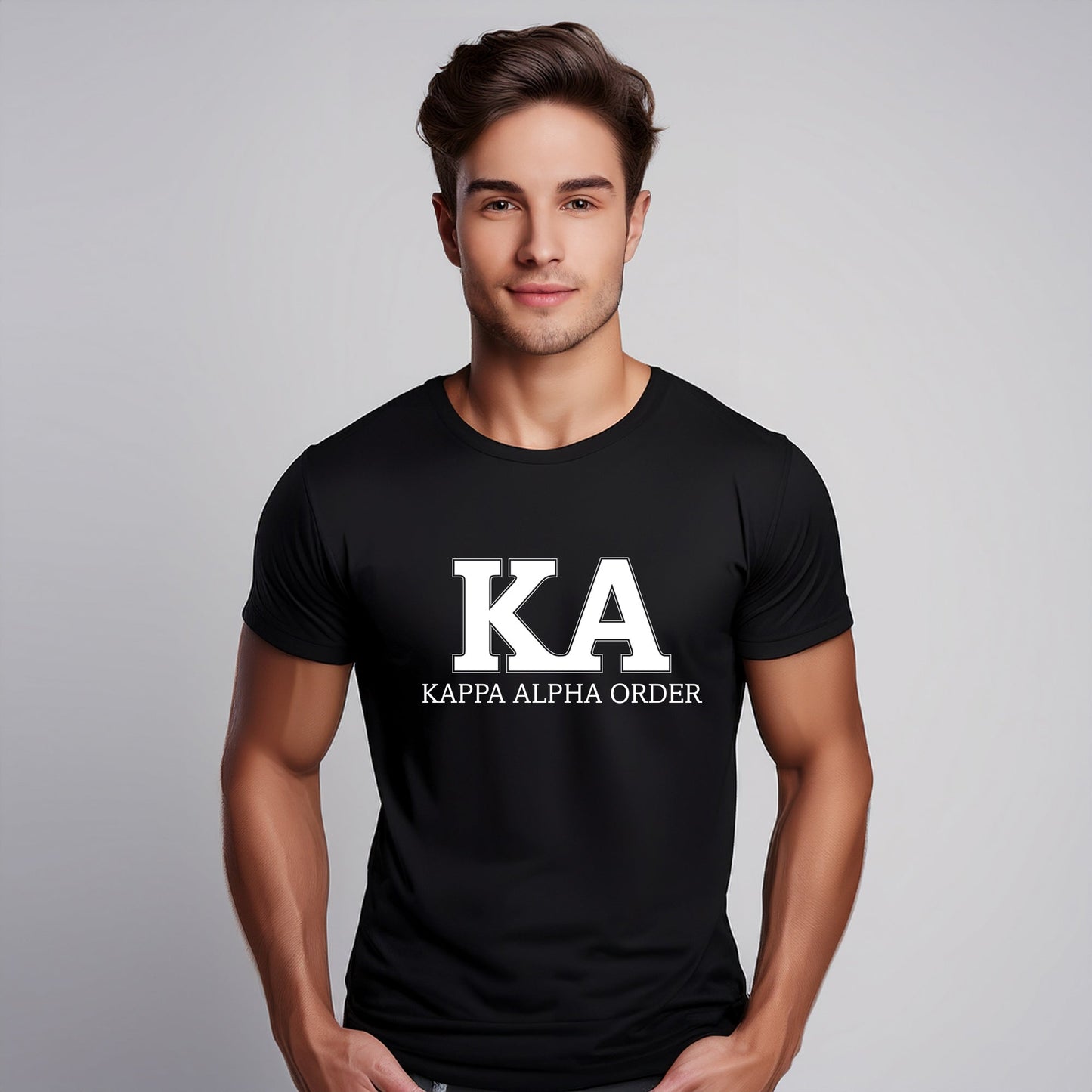 Kappa Alpha Order Fraternity T-Shirt- Varsity Greek Letters Design
