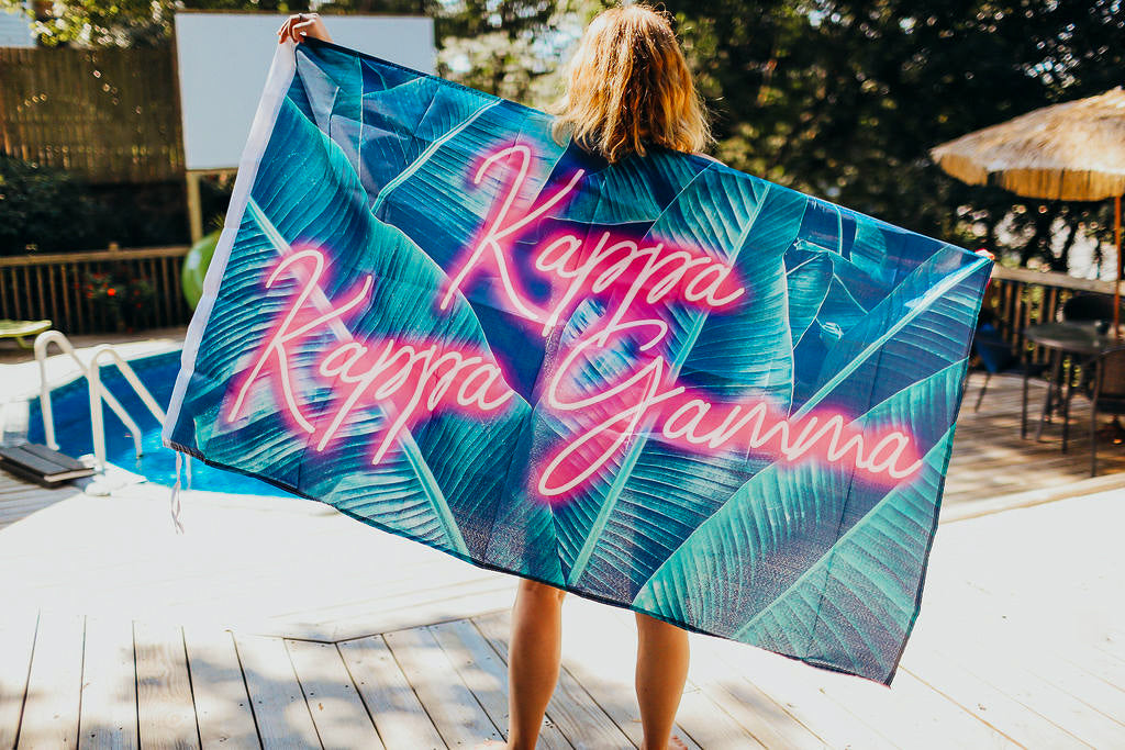 Kappa Kappa Gamma Palm Flag