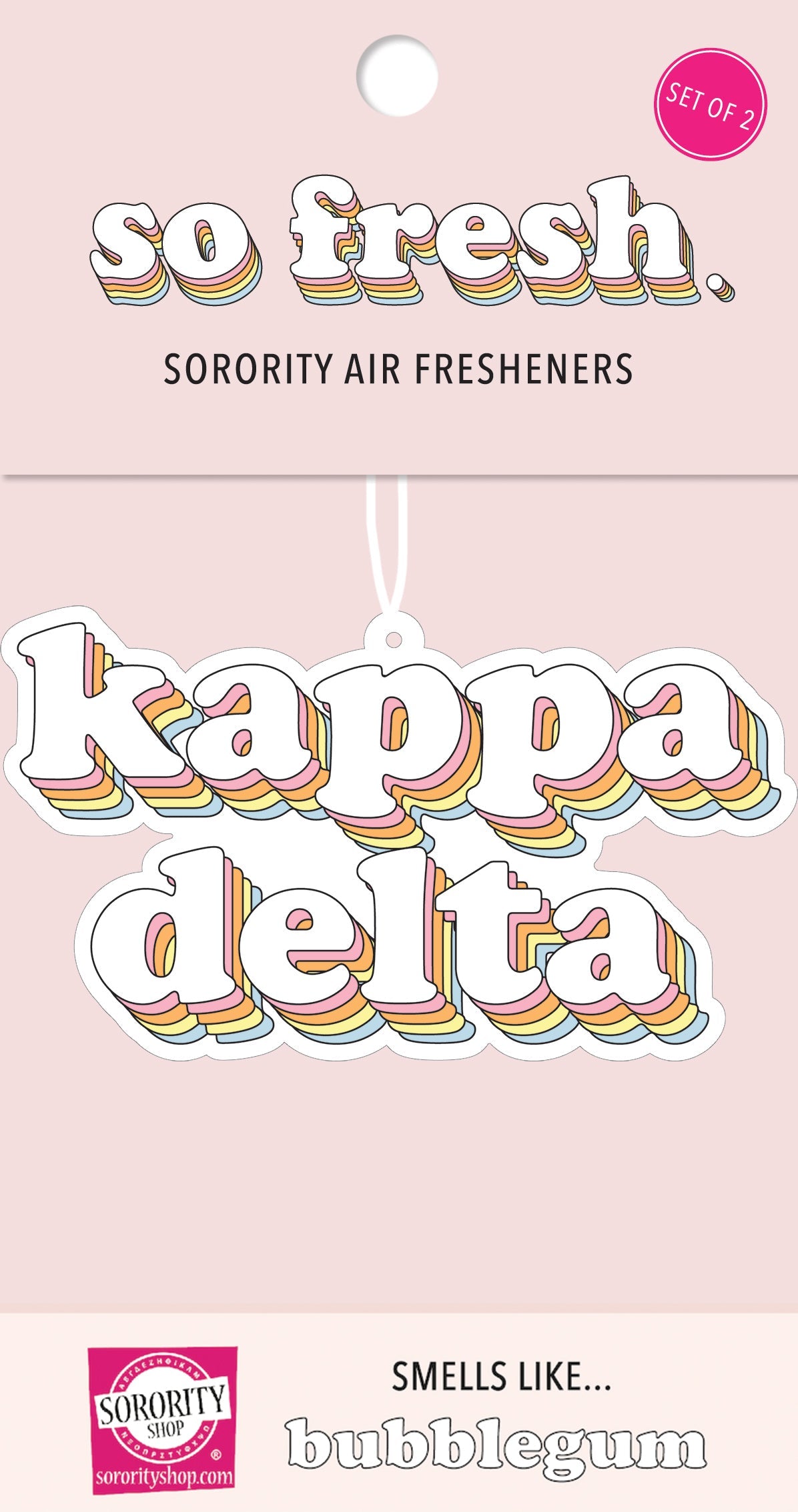 Kappa Delta - Retro Air Freshener - Bubblegum Scent