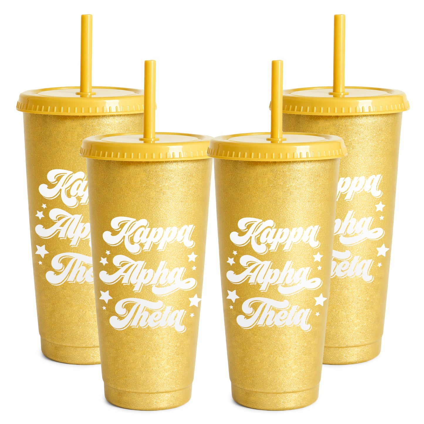 Kappa Alpha Theta Glitter Color Changing Cup 4-Pack