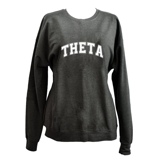 Kappa Alpha Theta Sweatshirt- Crewneck Varsity Letters Design