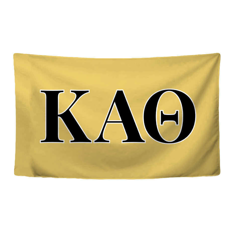 Kappa Alpha Theta Sorority Greek Letters Flag, Two-Color Design