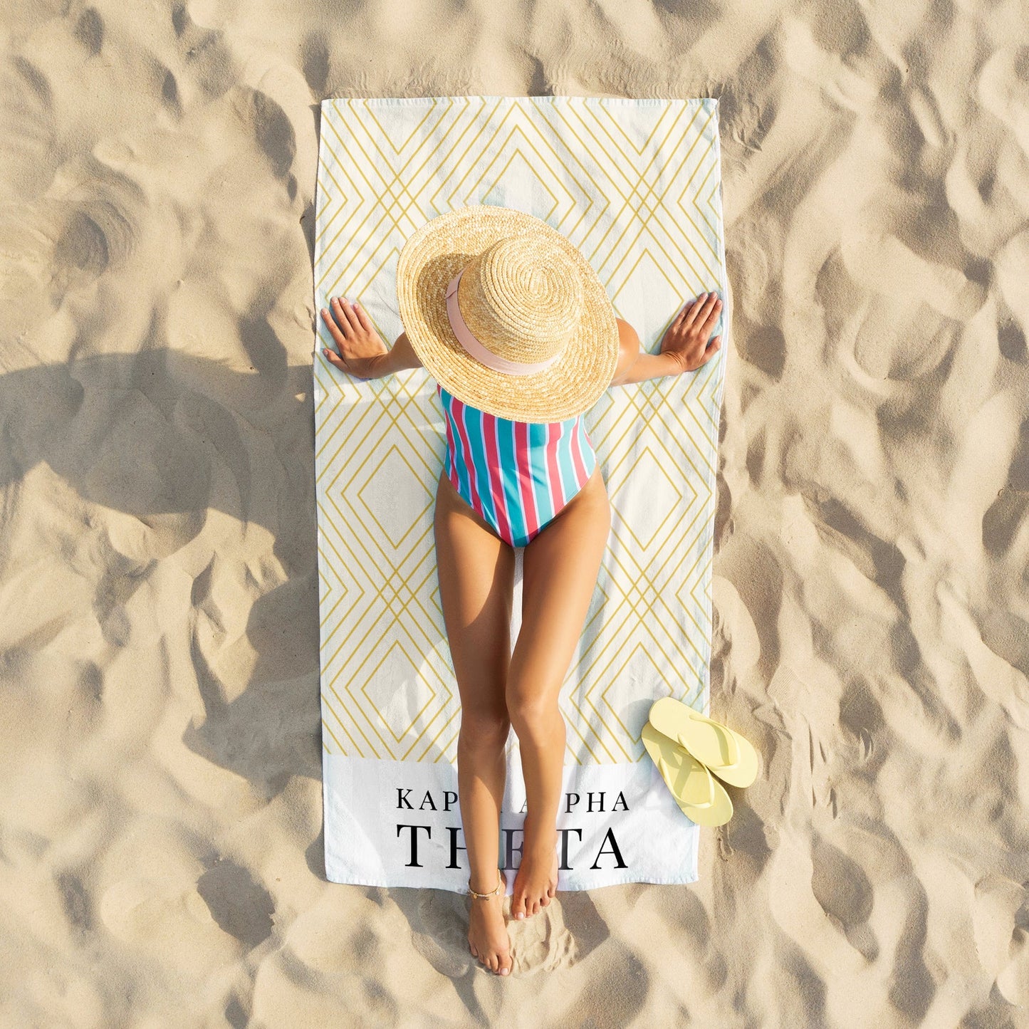 Kappa Alpha Theta Beach Towel- Lightweight Brand Design