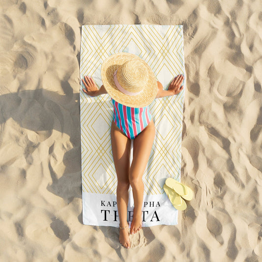 Kappa Alpha Theta Beach Towel- Lightweight Brand Design
