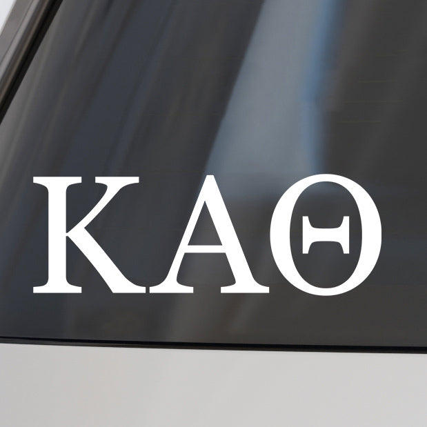 Kappa Alpha Theta Car Decal Sticker- Greek Letters Design