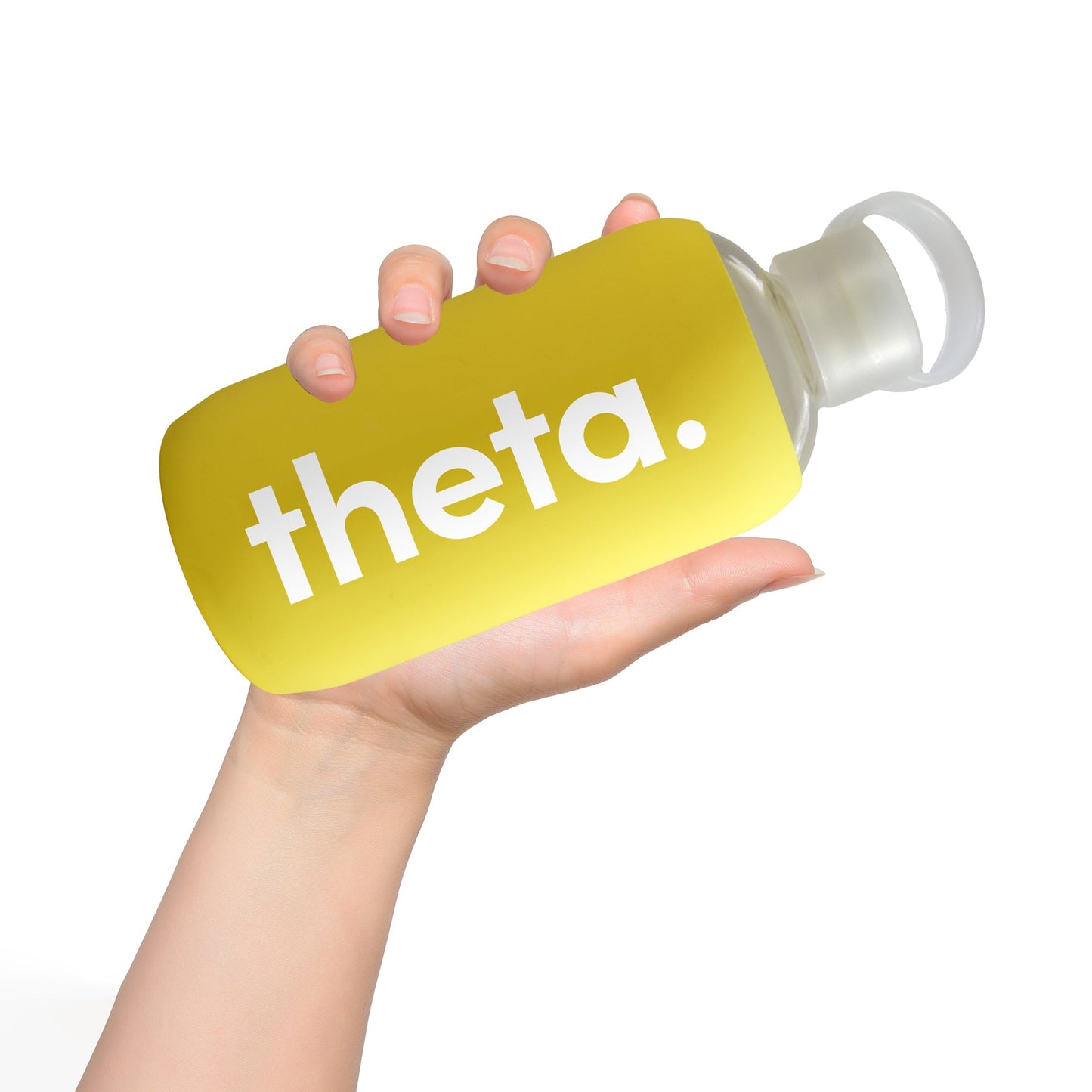 Kappa Alpha Theta Glass Water Bottle with Silicone Sleeve