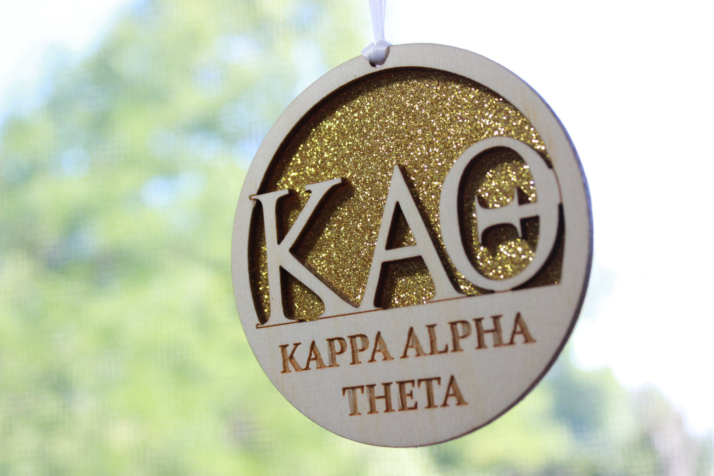 Kappa Alpha Theta - Laser Carved Ornament - 3" Round