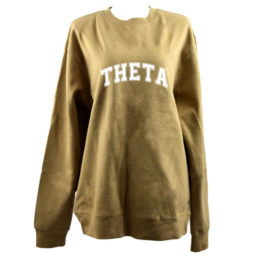 Kappa Alpha Theta Sweatshirt- Crewneck Varsity Letters Design