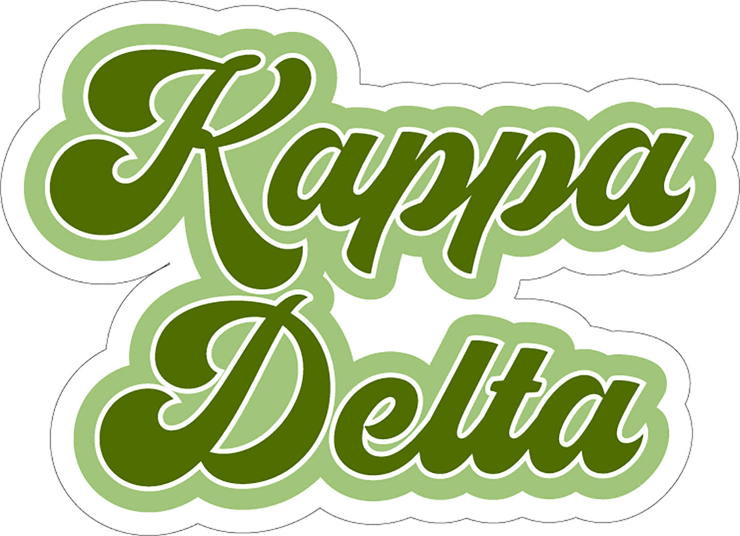 Kappa Delta Retro Sorority Car Magnet Set of 2