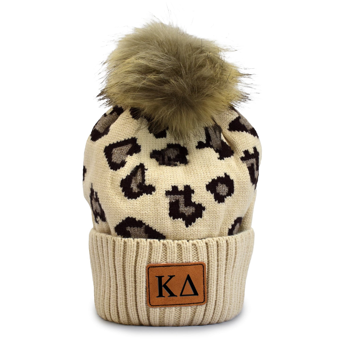 Kappa Delta Leopard Design Beanie Hat