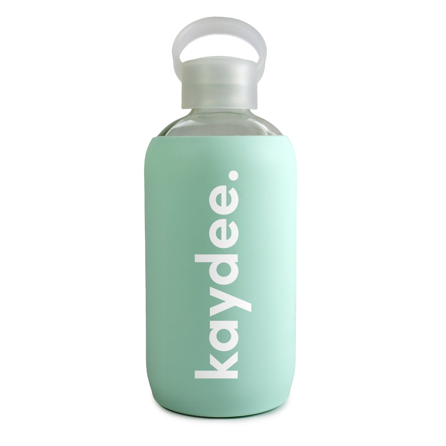 Kappa Delta Glass Water Bottle with Silicone Sleeve