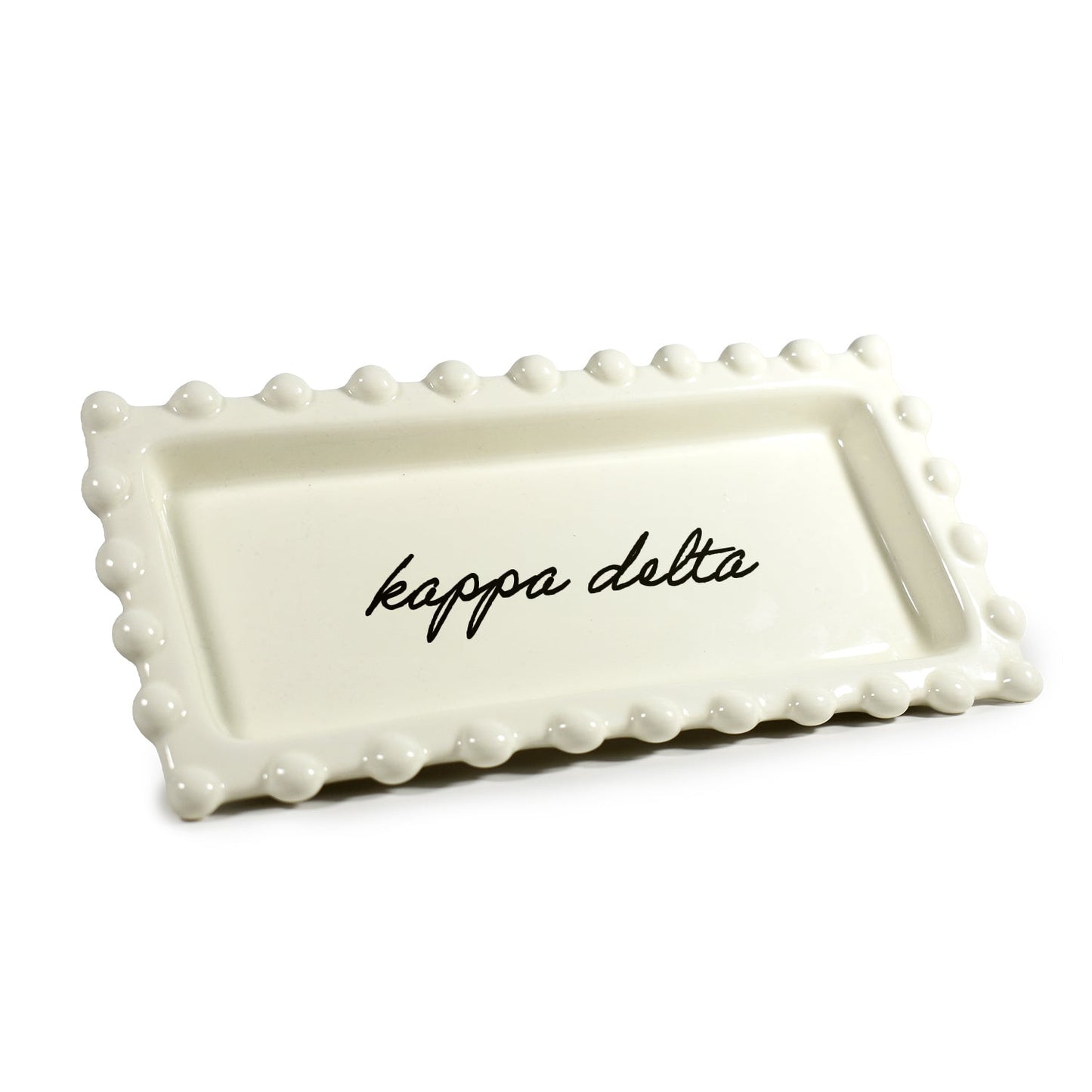 Kappa Delta Jewelry Dish - Rectangular Cursive Script Sorority Name