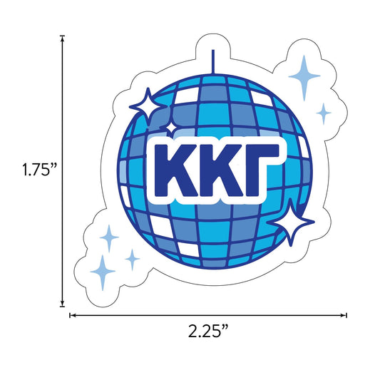 Kappa Kappa Gamma Sticker Sheet - Western Disco Design