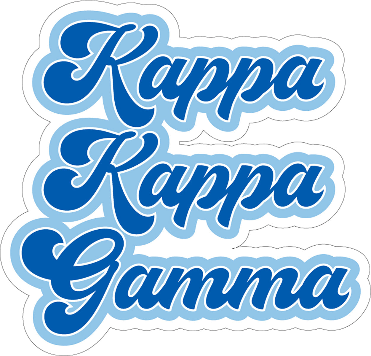 Kappa Kappa Gamma Retro Sorority Car Magnet Set of 2