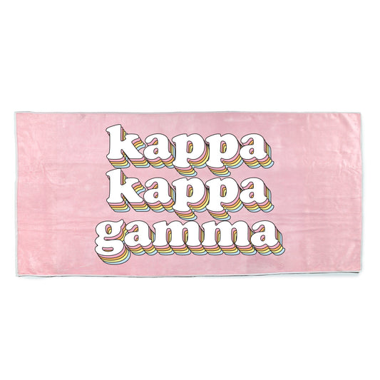 Kappa Kappa Gamma Plush Retro Beach Towel