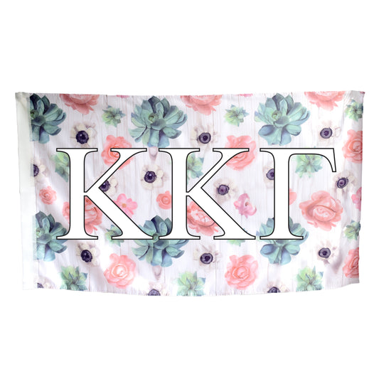 Kappa Kappa Gamma Succulent Flag