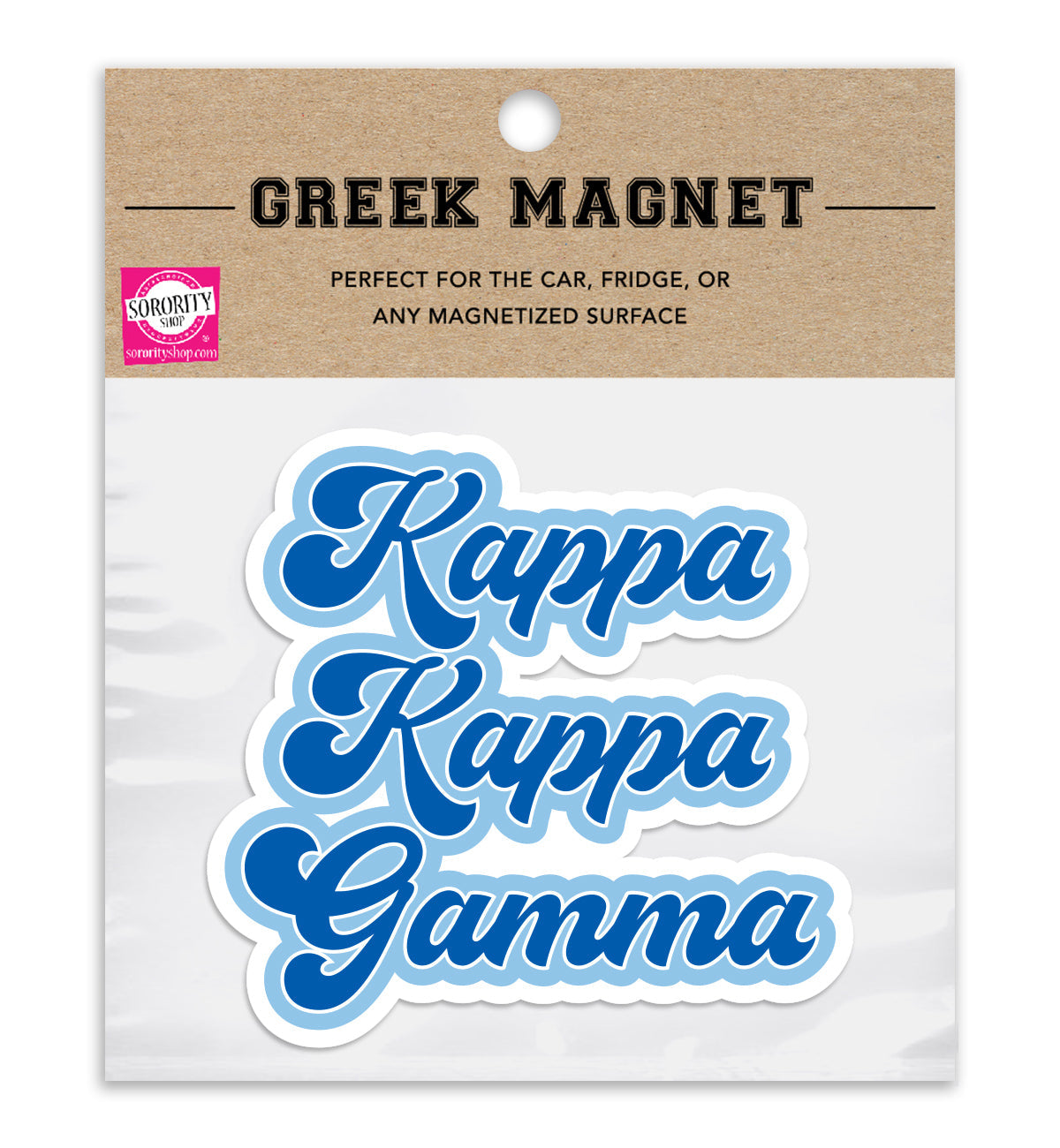 Kappa Kappa Gamma Retro Sorority Car Magnet Set of 2