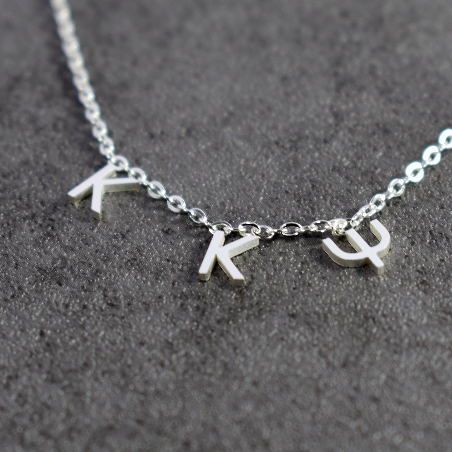 Kappa Kappa Psi Silver Greek Letters Necklace