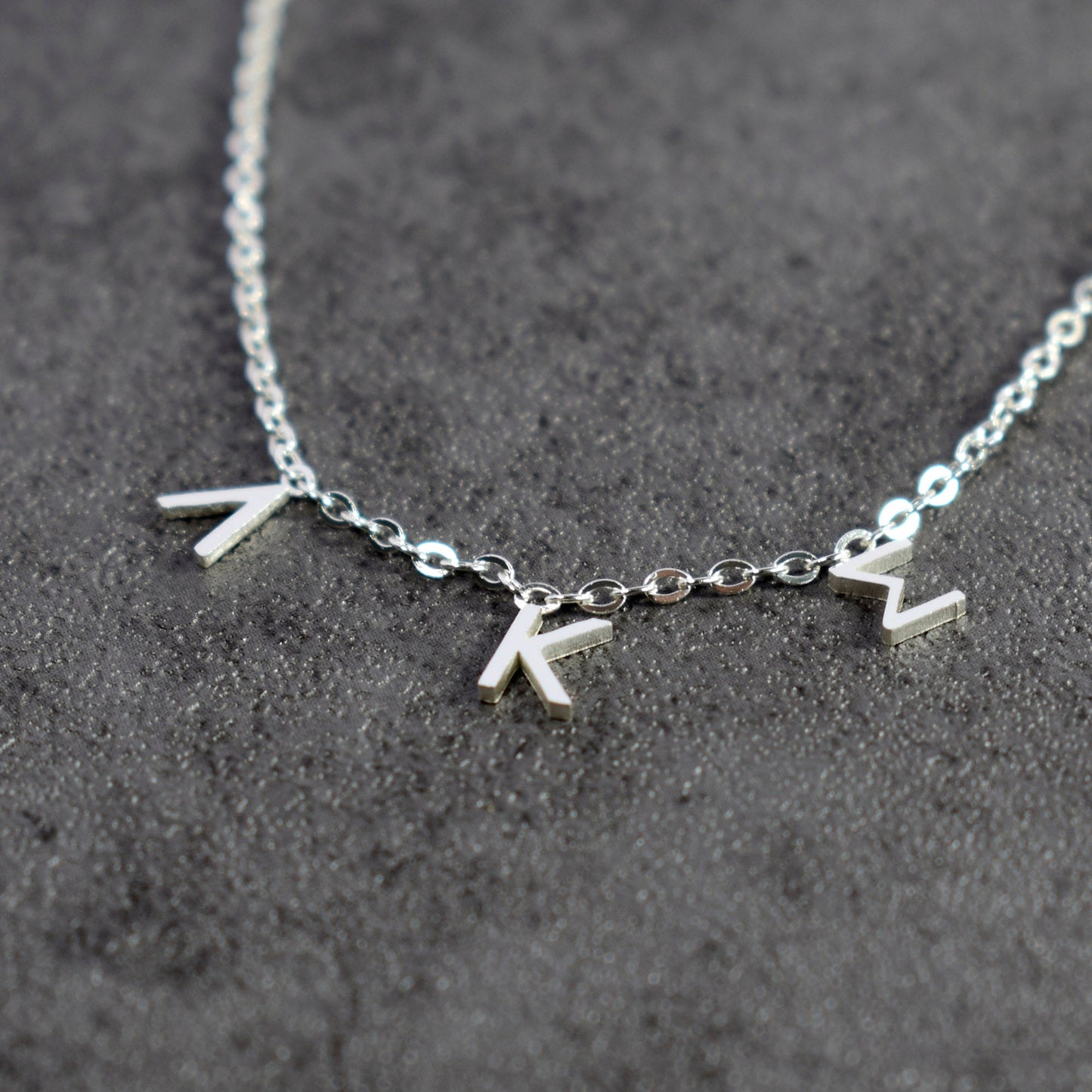 Lambda Kappa Sigma Silver Greek Letters Necklace