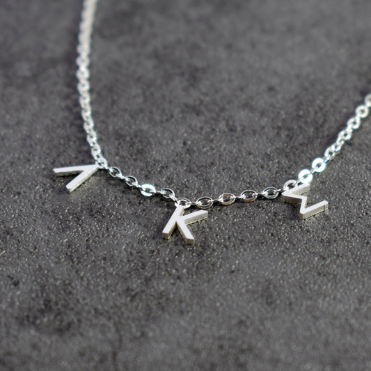 Lambda Kappa Sigma Silver Greek Letters Necklace