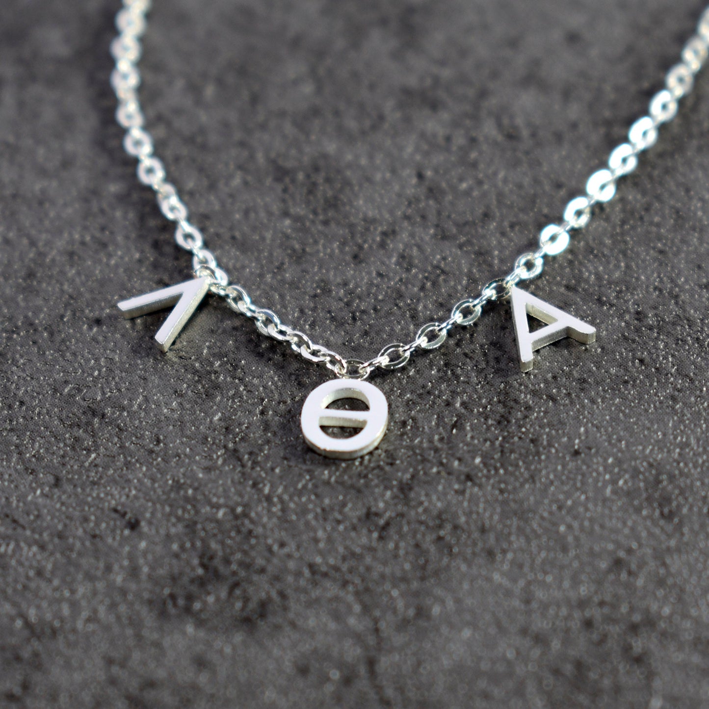 Lambda Theta Alpha Silver Greek Letters Necklace