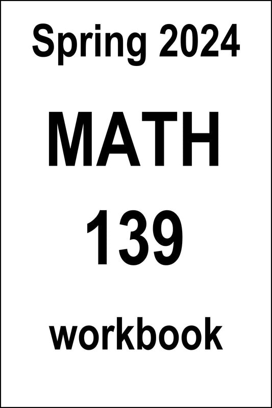 VCU MATH 139 Spring Workbook 2024