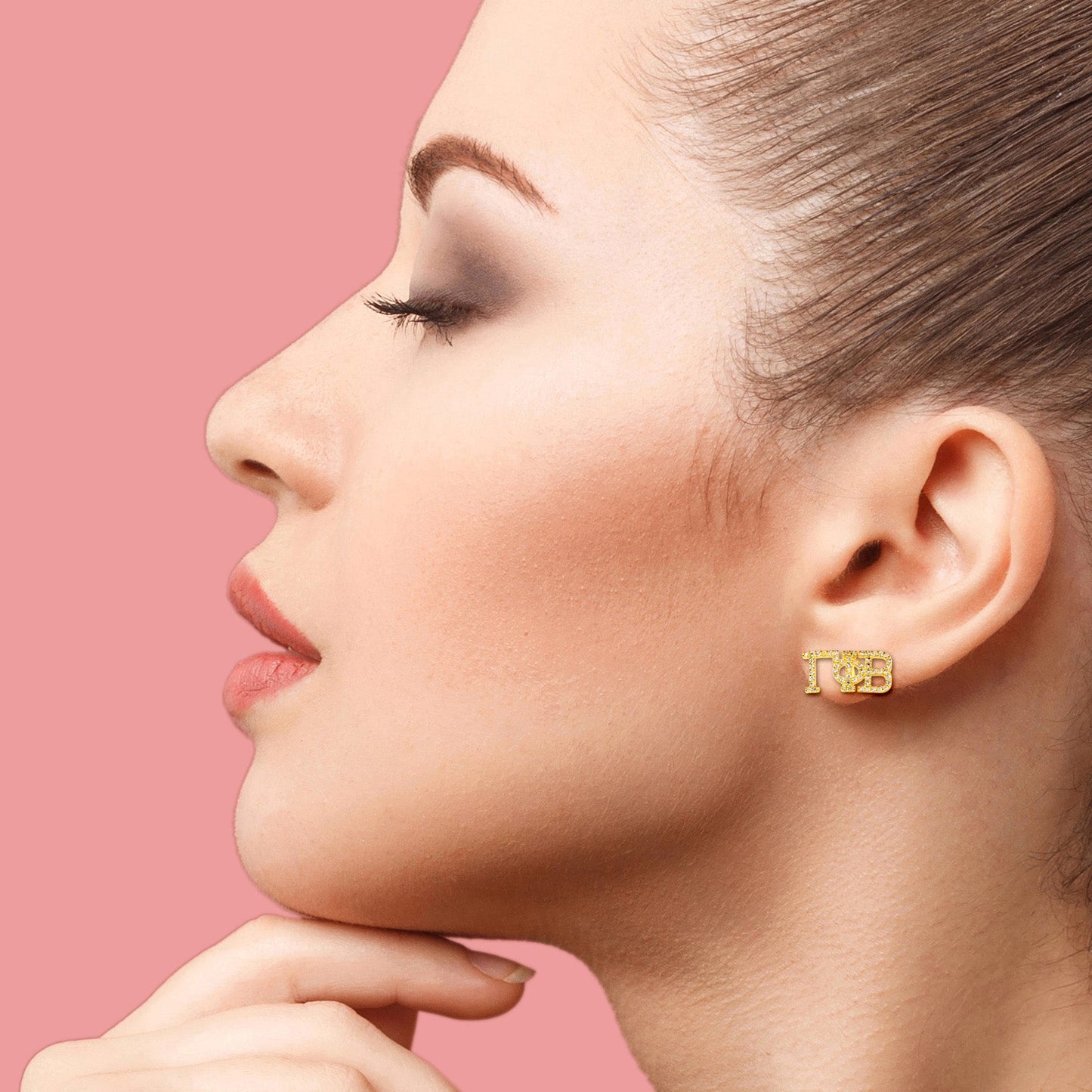 Sigma Delta Tau 18k Gold Plated Stud Earrings