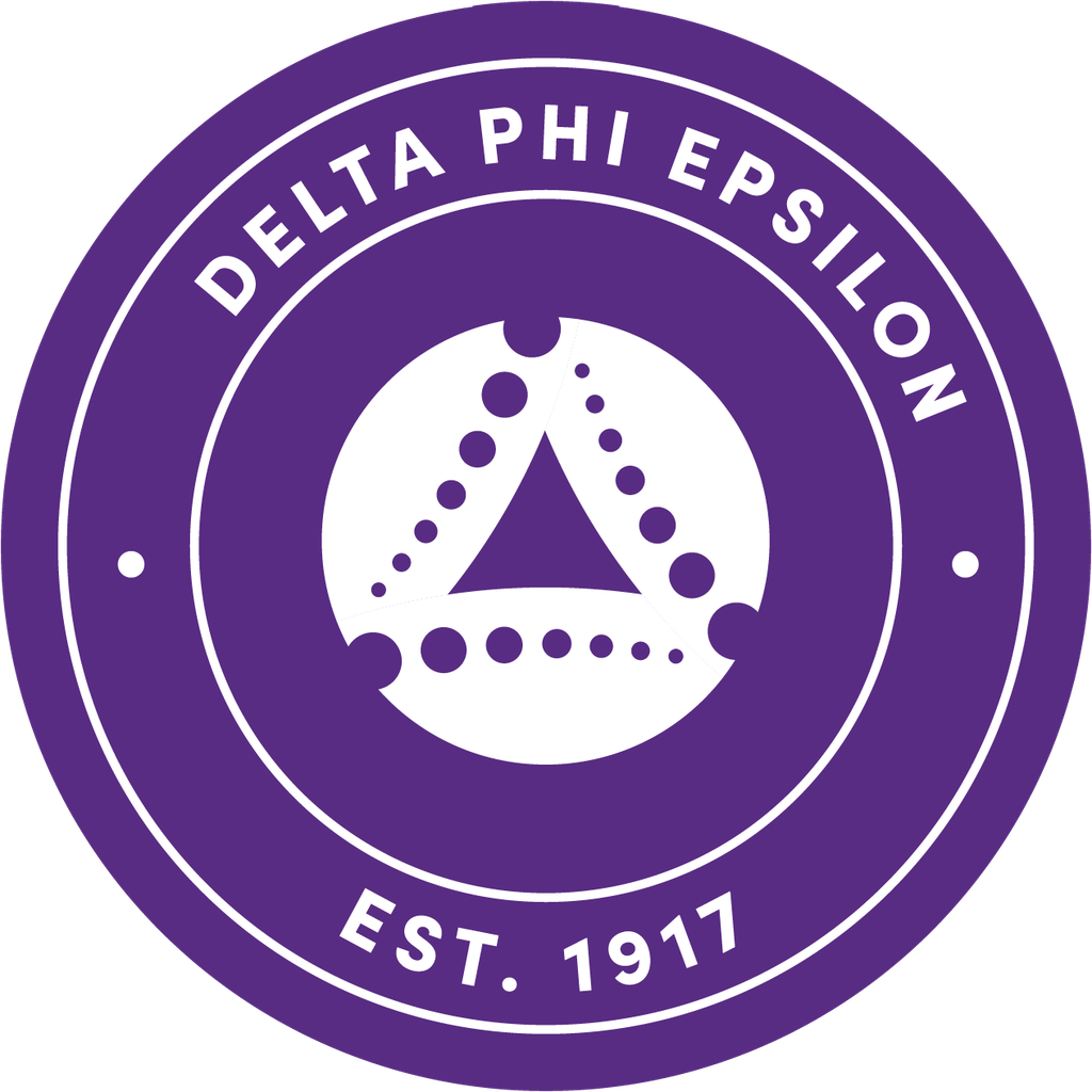 Delta Phi Epsilon Sorority Car Decal Sticker- Full Color Circle Logo