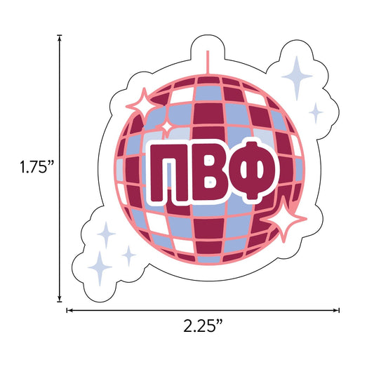 Pi Beta Phi Sticker Sheet - Western Disco Design