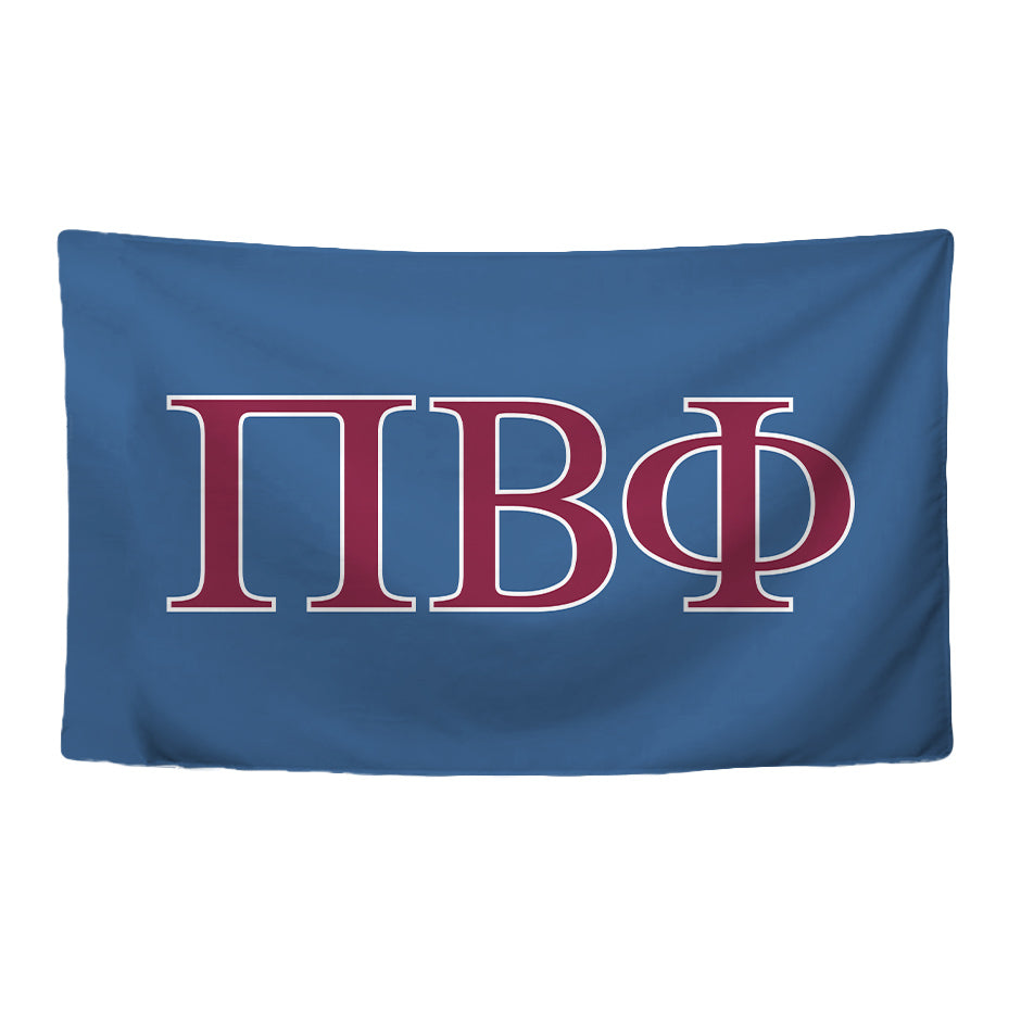 Pi Beta Phi Sorority Greek Letters Flag, Two-Color Design