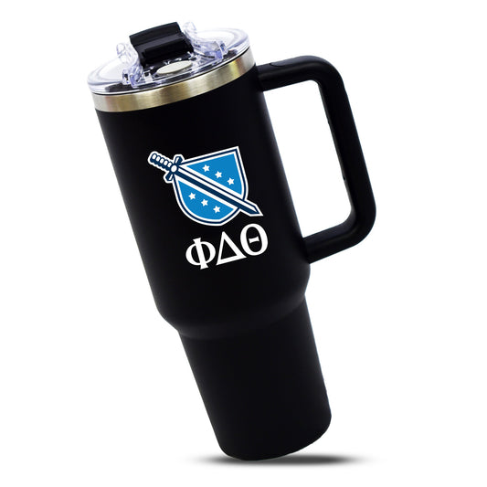 Phi Delta Theta Fraternity 40oz Stainless Steel Tumbler with Handle