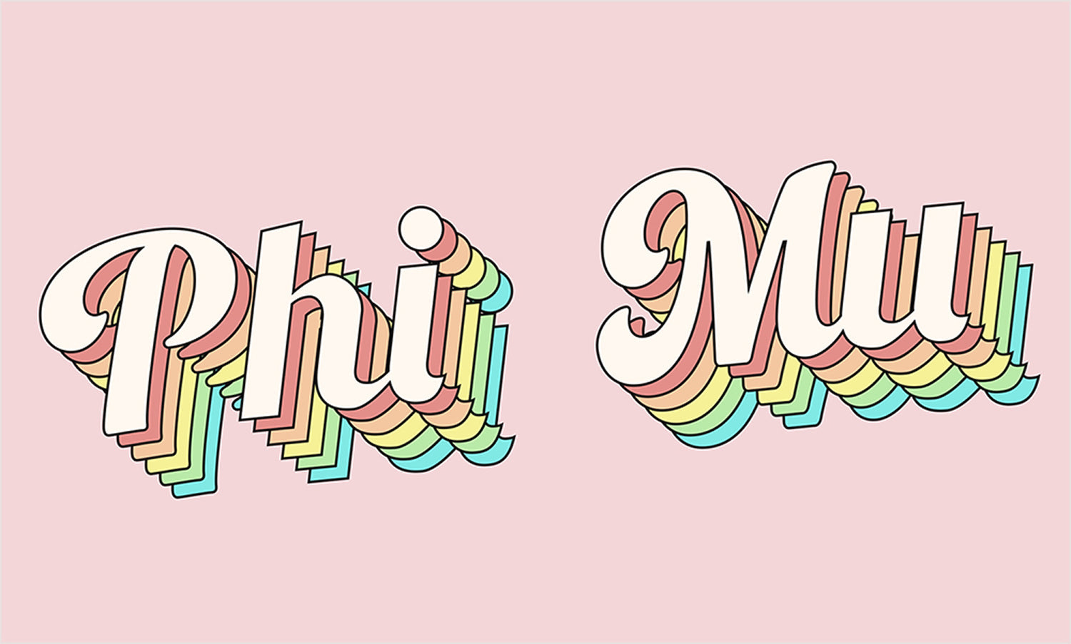 Phi Mu Retro Flag - Virginia Book Company