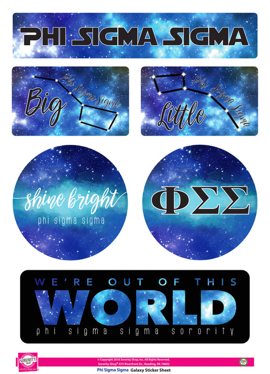 Phi Sigma Sigma Galaxy Stickers