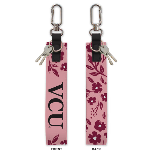 VCU Floral Oversized Strap Keychain