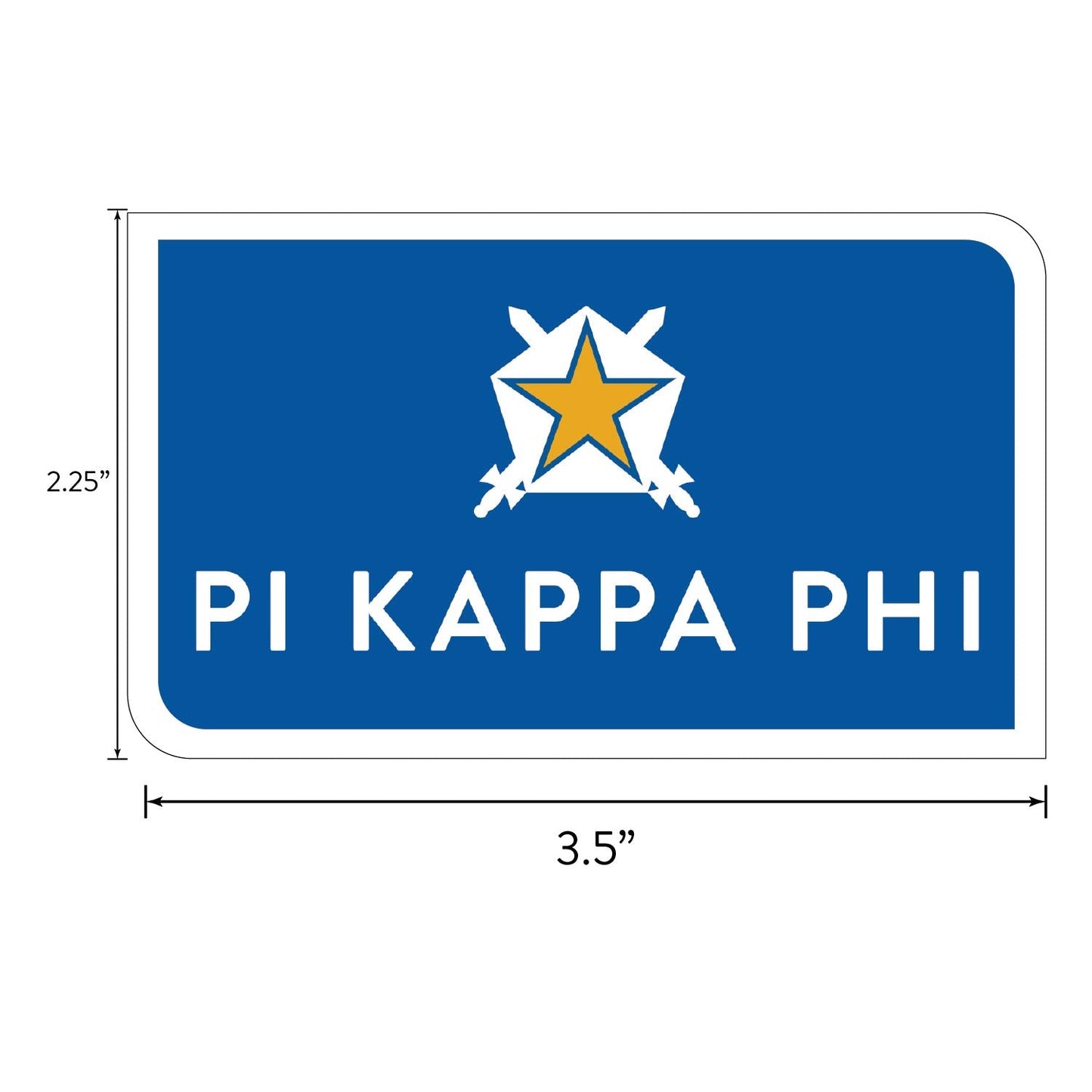 Pi Kappa Phi Fraternity Brand Focus Sticker Sheet