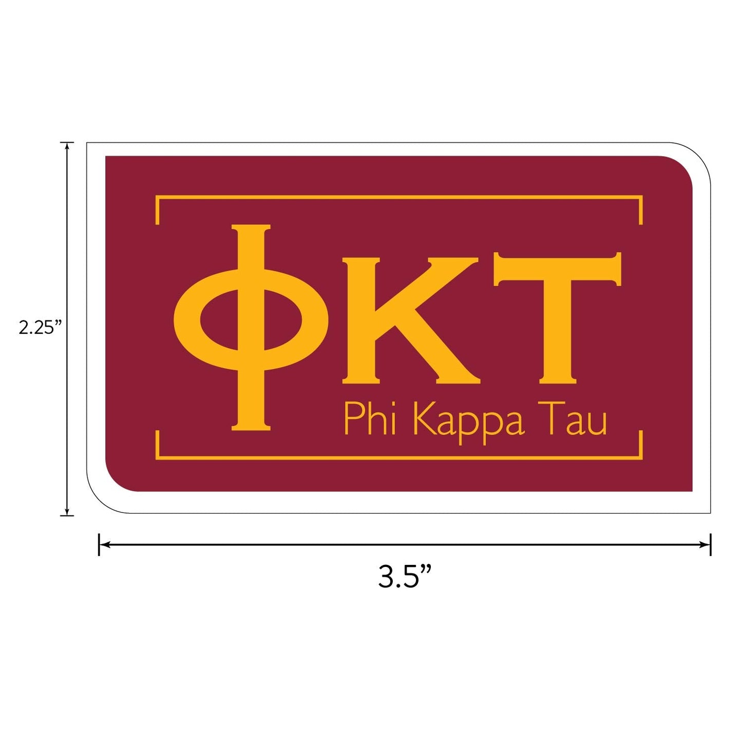 Phi Kappa Tau Fraternity Brand Focus Sticker Sheet