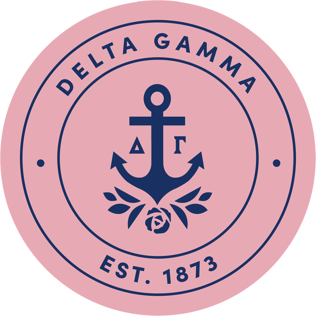 Delta Gamma Sorority Car Decal Sticker- Full Color Circle Logo